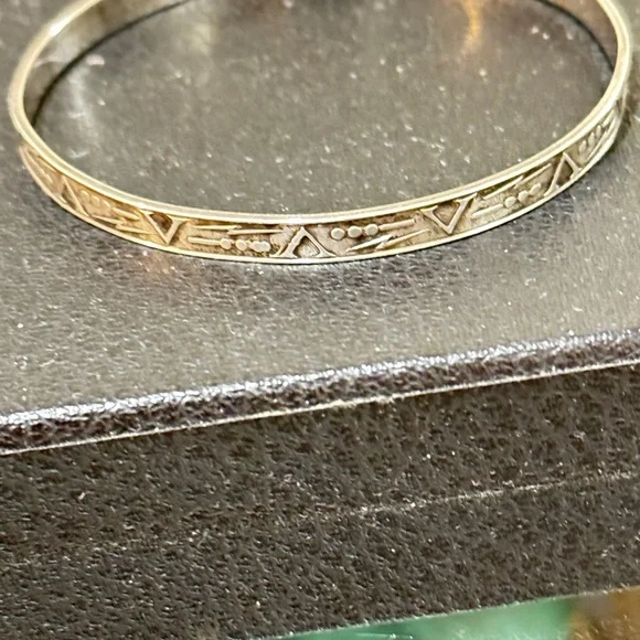 Vintage Coro Sterling Silver Bangle Bracelet Very Rare Pattern - Picture 9 of 14